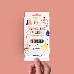  Coloring book for kids featuring a variety of colorful illustrations and patterns. Includes colored pencils for creative expression.