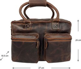 Stume a tracolla Cognac Cowboysbag Borsa per laptop da 13 pollici Buffaloer Borse Arrigo