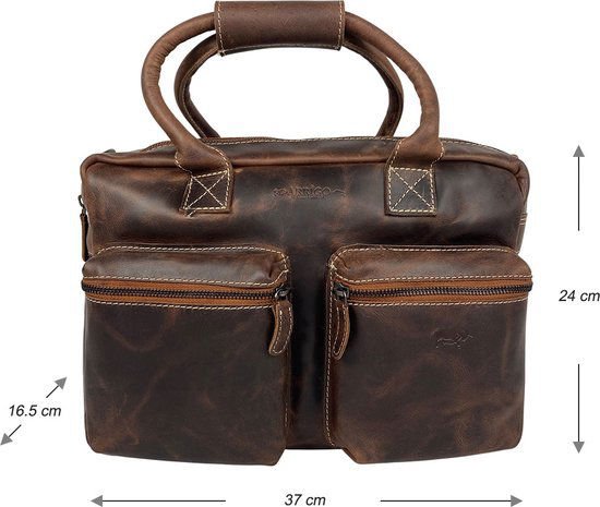 Stume a tracolla Cognac Cowboysbag Borsa per laptop da 13 pollici Buffaloer Borse Arrigo