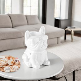 Burning Céramy Boubou White Phaurement - Vela de cerámica lacada - Cerosas perfumadas de difusión, aceites esenciales - decoración de ideas de regalo