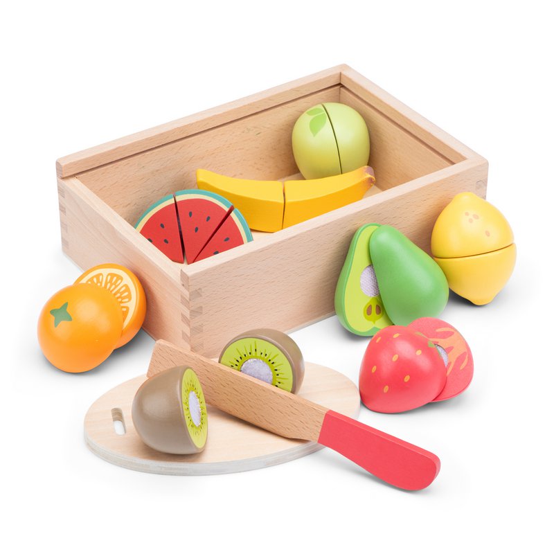 Wooden Fruit Cutting Set in Storage Box