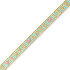 Festival bracelet - LOVE (ribbon/orange)