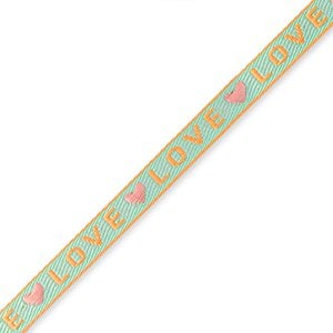 Festival bracelet - LOVE (ribbon/orange)