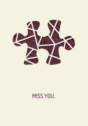 Wenskaartpapier deluxe "Miss you." - Legpuzzels