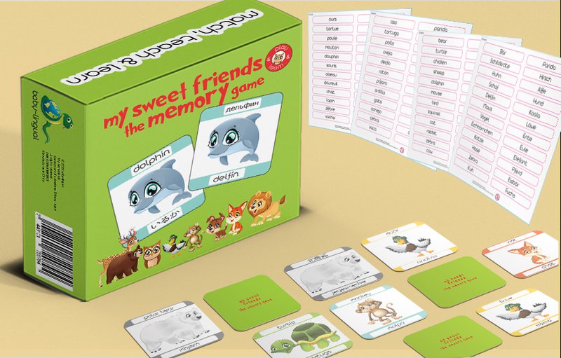 The Multilingual Memory Game: English + 3 other languages of your choice
