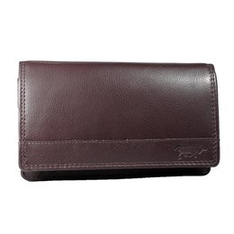 Leder-Damengeldbörse RFID - Leder-Damengeldbörse - Mundharmonika-Modell