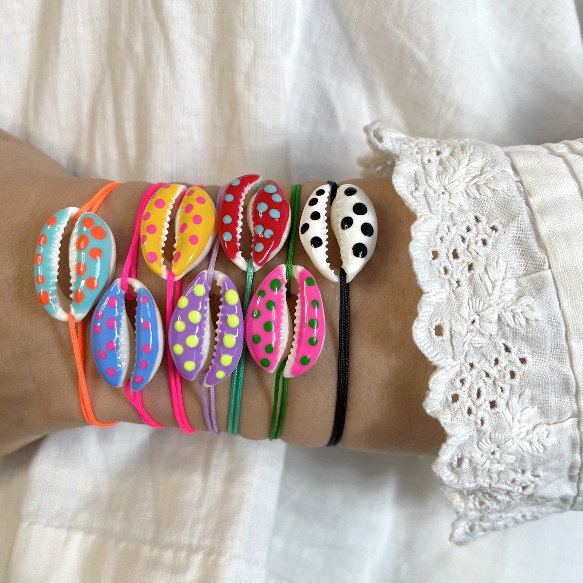 Polka Dot Shell armbånd