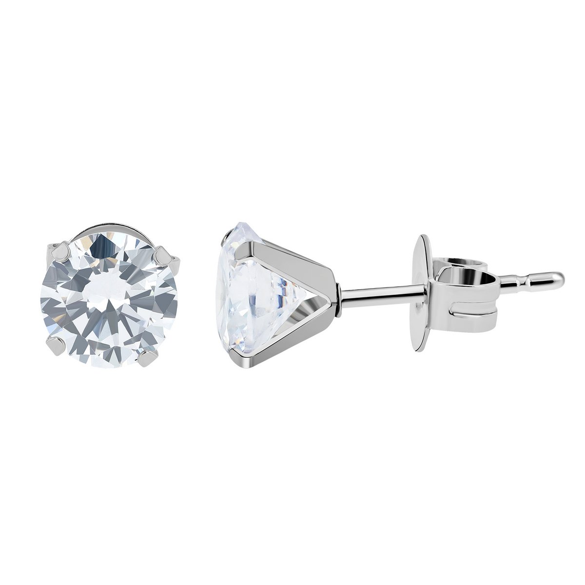Giulia Luna stainless steel stud earrings in box