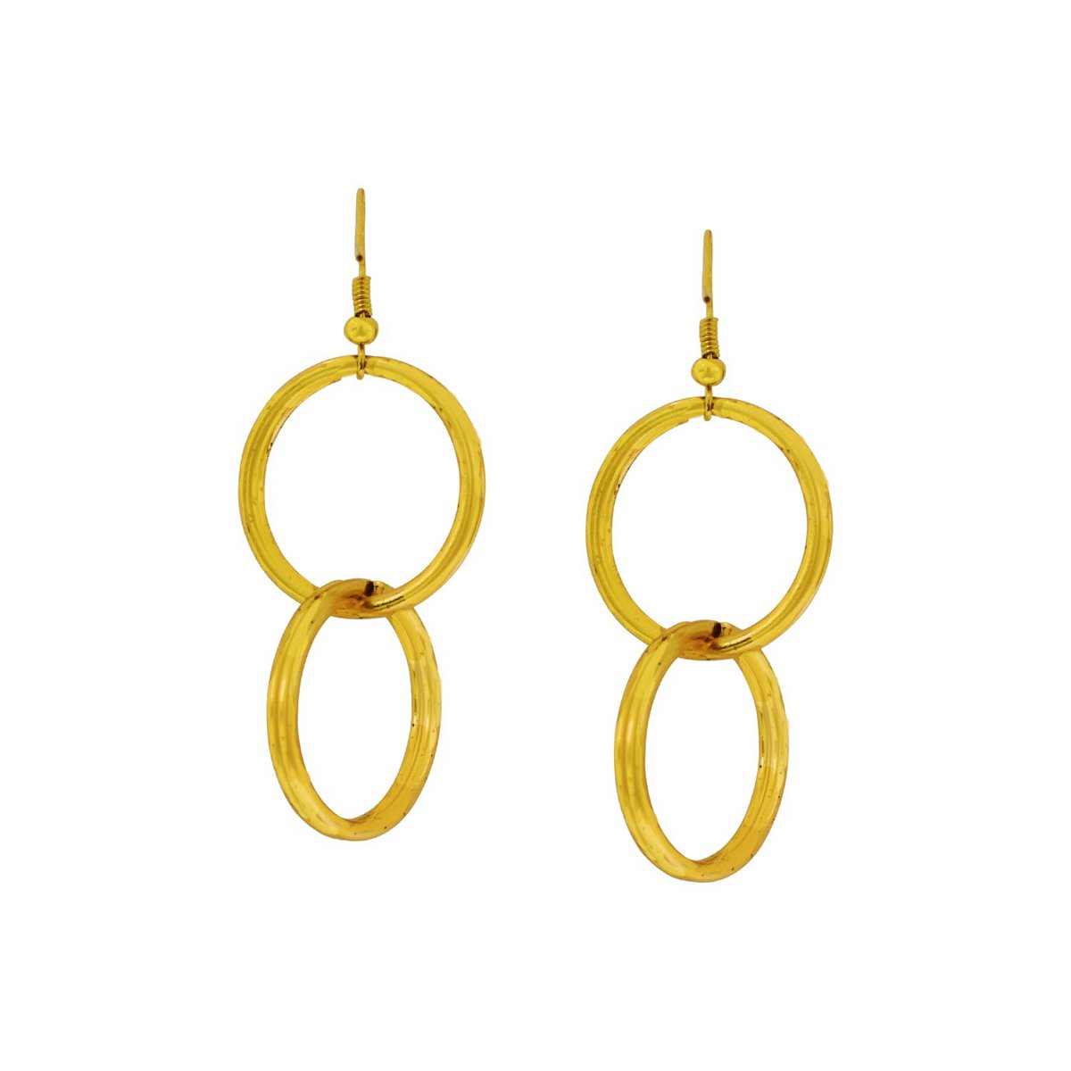 Aretes minimalistas de doble lazo, joyería geométrica contemporánea | por lovebynlanla