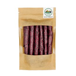 Black currant fruit snack, 50g, organic, natural ingredients.