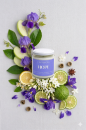 Bergamot, irisblomst og jasmin duftlys - Hope