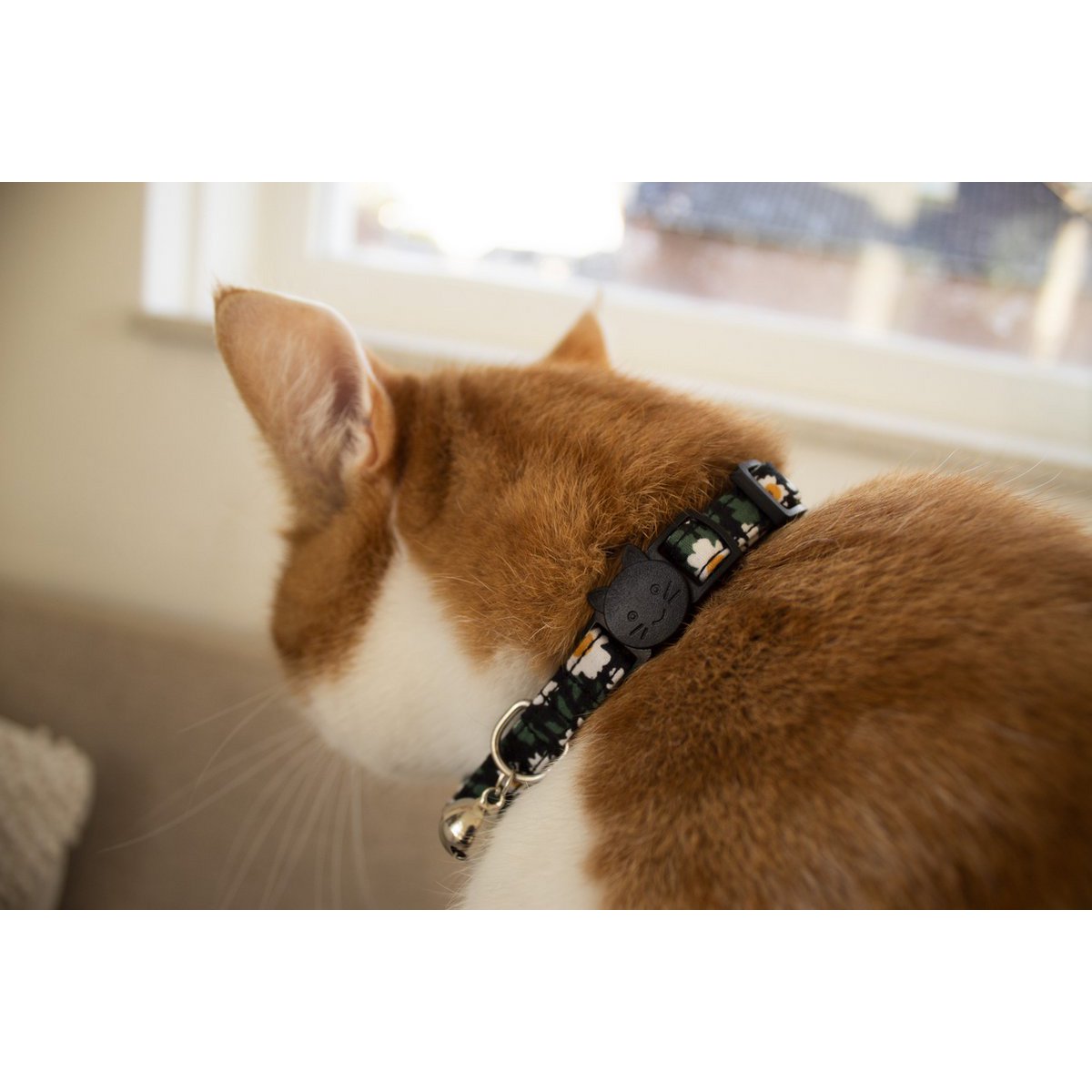 ByTiekeman – Katzenhalsband – Schwarz/Weiß – 20–30 cm
