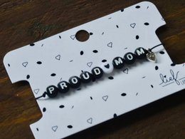 Armbånd Proud Mom Sort og hvid