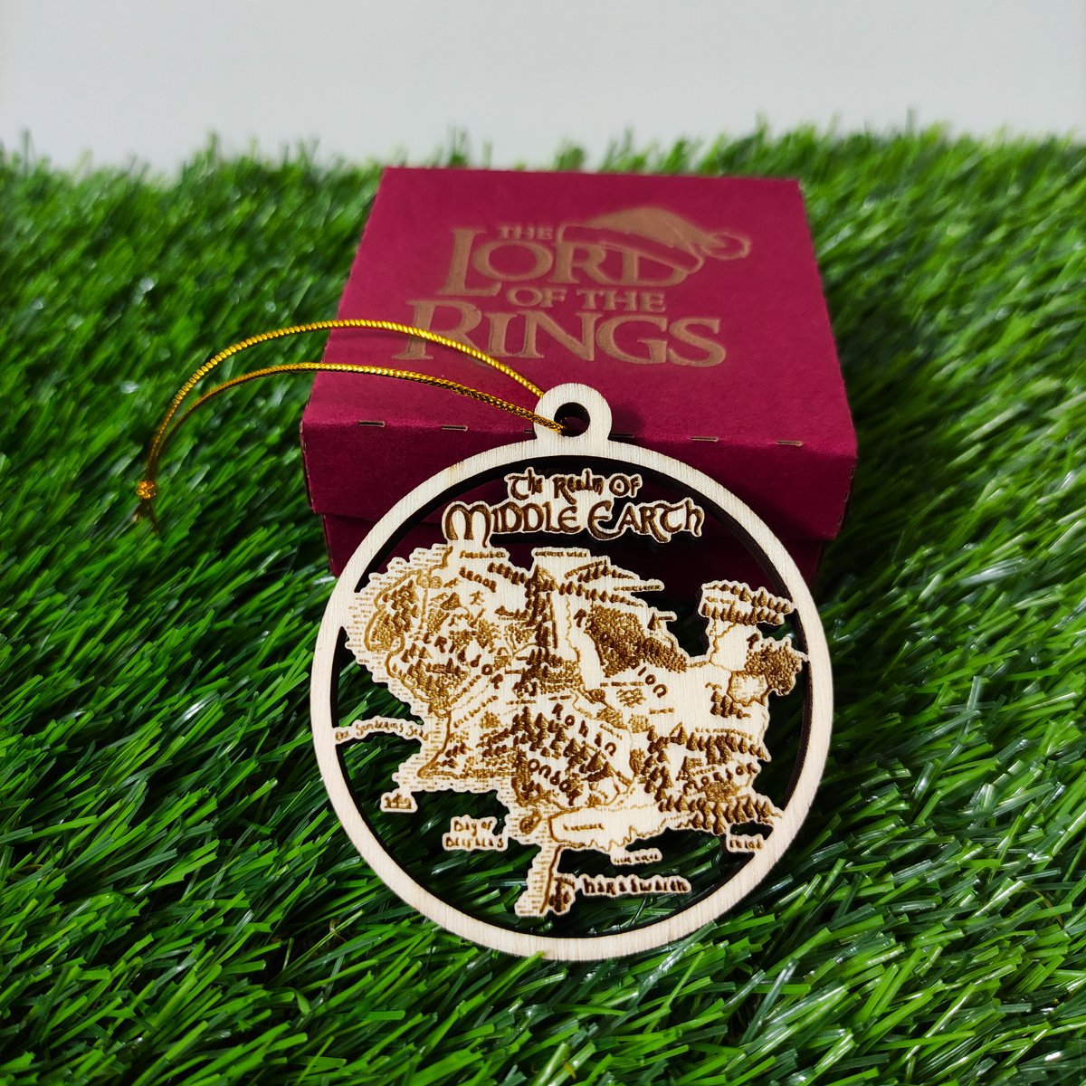 Conjunto de 6 adornos navideños de madera del Señor de los Anillos, regalo geek, adornos de árbol de Navidad, decoración del hogar, decoración navideña ecológica, LOTR