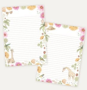 Notepad summer giraffes A5 double sided