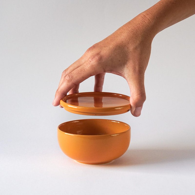 Mini Hollyhock bowl - deep orange - 150 ml