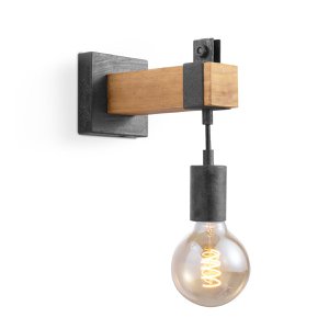 Home Sweet Home Denton wall lamp - Bamboo and metal - E27