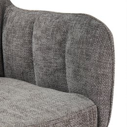 Ciara armchair [set of 2] [linen fabric] [360-degree swivel base]