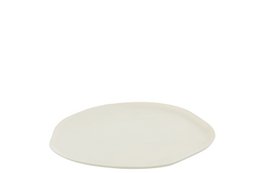 J -line Plateau Round - vassoio - metallo - bianco - piccolo