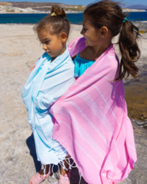 TOWEL TO GO IPANEMA KIDS Cotton Beach Towel 180x100 cm | Lightweight Quick Dry | Mint | with Gift Box