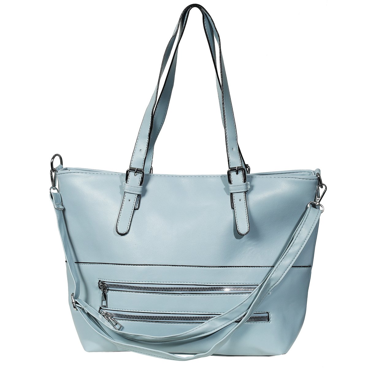 Sac/shopper pour femme en simili cuir, bleu