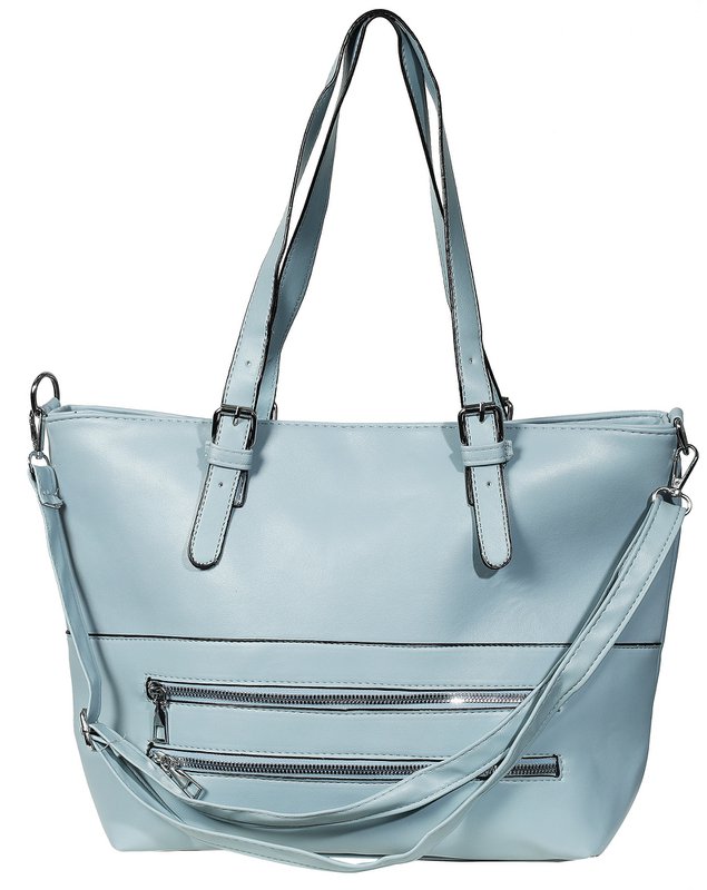 Sac/shopper pour femme en simili cuir, bleu