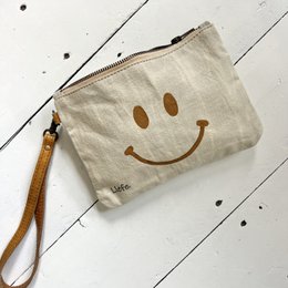 Clutch Happy Face cinnamon (vintage light canvas) NEW