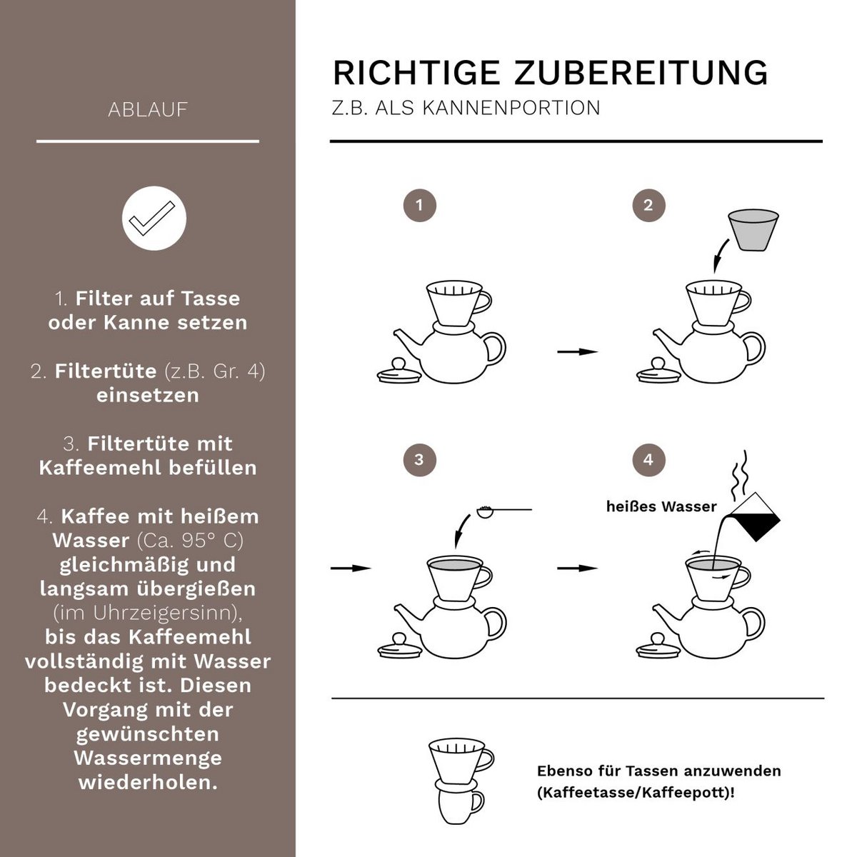 Creano Porzellan Kaffeefilter Gr. 4 Rot