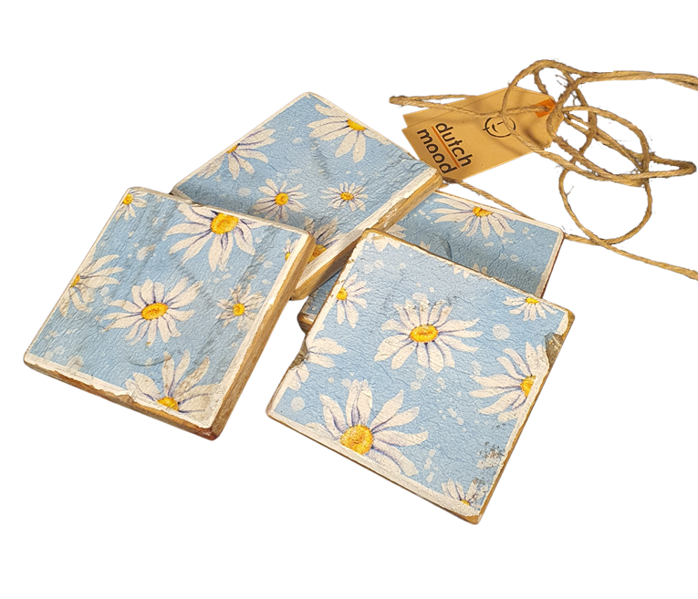 home deco old Dutch coast daisies in blue