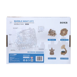 Robotime, 3D wooden puzzle marble Night City, LGA01, 32.5x21.4x22.8 cm