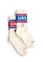 Organic socks gift set Peace & Love - 2-pack tennis socks