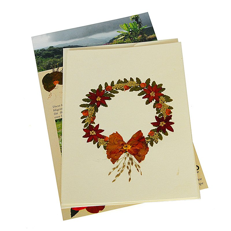 Greeting card WREATH, wildflowers
