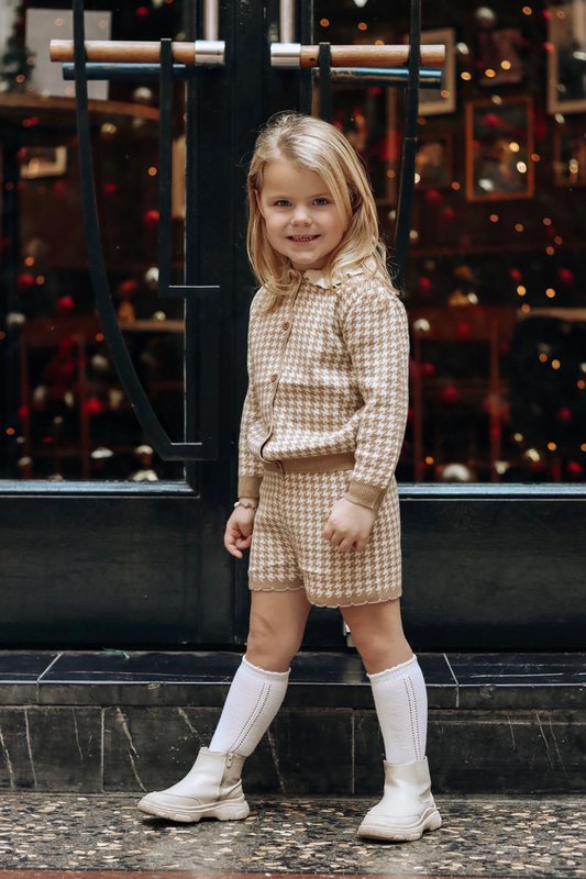 Pantalon ensemble pied-de-poule Harper