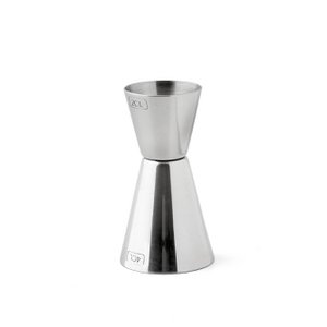 Cocktail measuring cup made of stainless steel for 2 + 4 cl