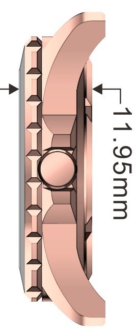 Dutch Master Ombre doppia placcatura in oro rosa a 3 lancette 10 ATM
