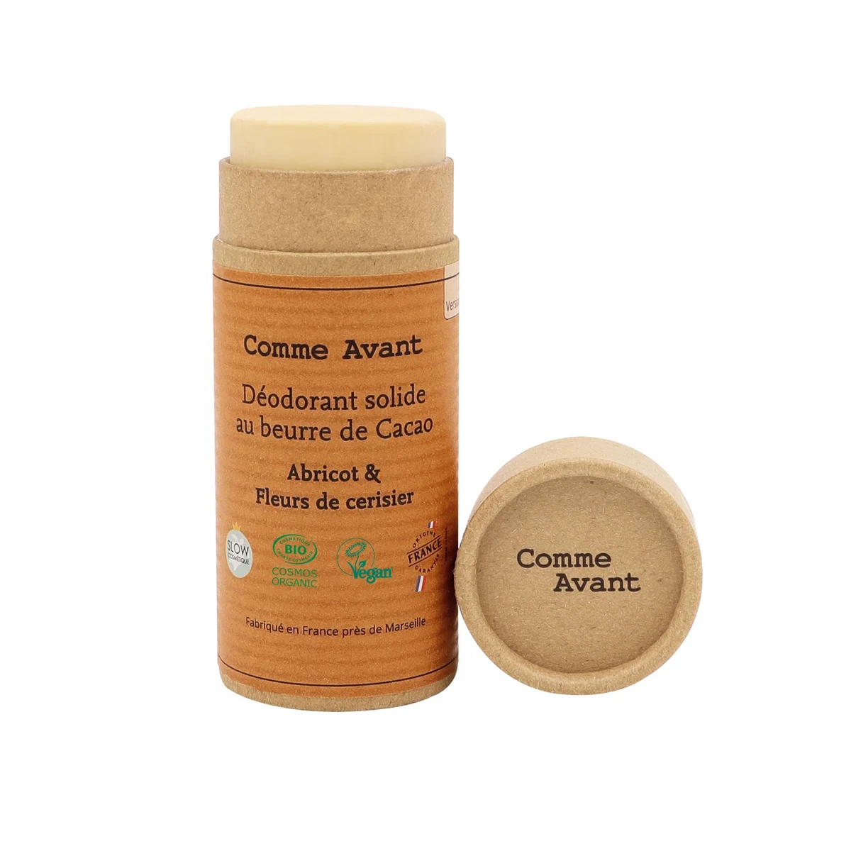 Solid deodorant with cocoa butter