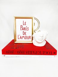 Paris in embroidered cotton frame