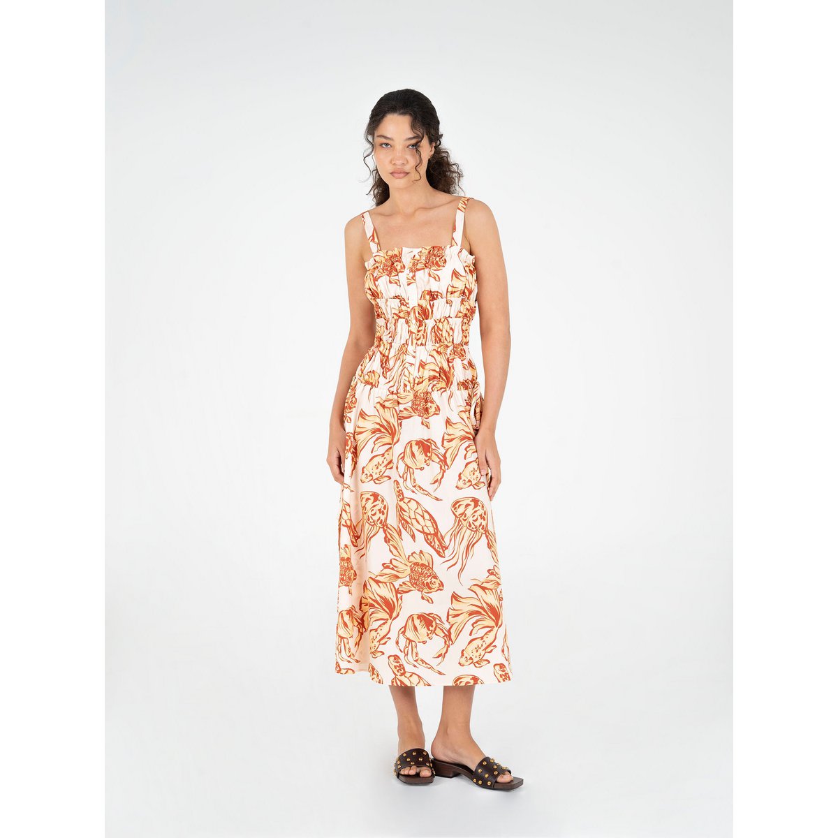Kleid mit Wilde-Ozean-inspiriertem Print