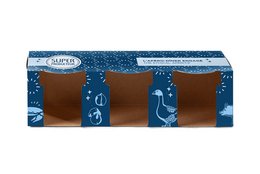 Blue kraft box with flat design, suitable for wrapping paper storage or display.