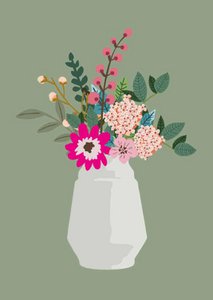 Vaas met bloemen joyce