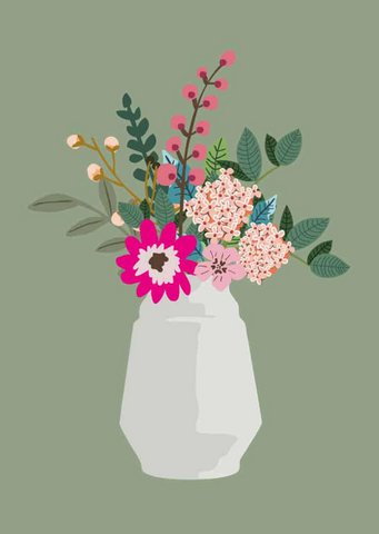 Vase with flowers Joyce