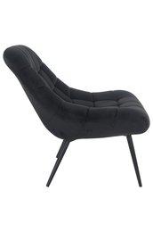 Sessel XXL Samt schwarz Metall schwarz