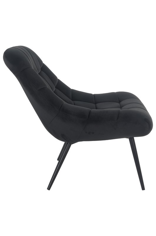 Sessel XXL Samt schwarz Metall schwarz