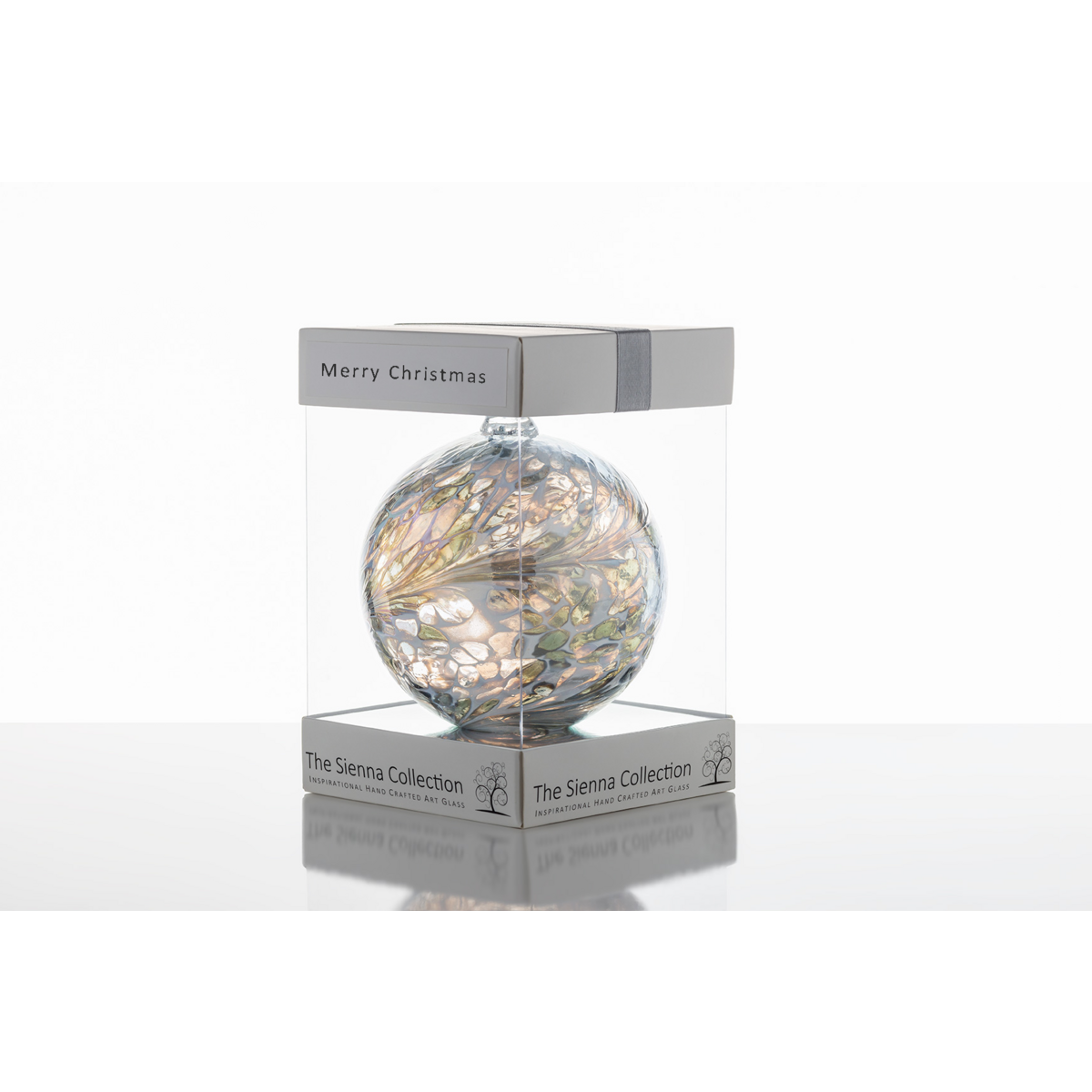 Bola de la Amistad 10cm - Bola de Navidad - Plata Pastel