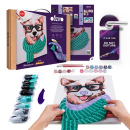 Okto Sensory 3D Air Clay und Malen nach Zahlen – Fashion Corgi