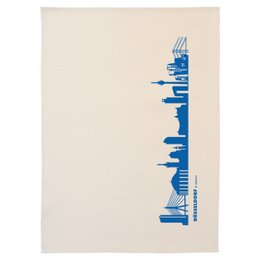 Strofinaccio Dusseldorf | Skyline in rosso blu nero