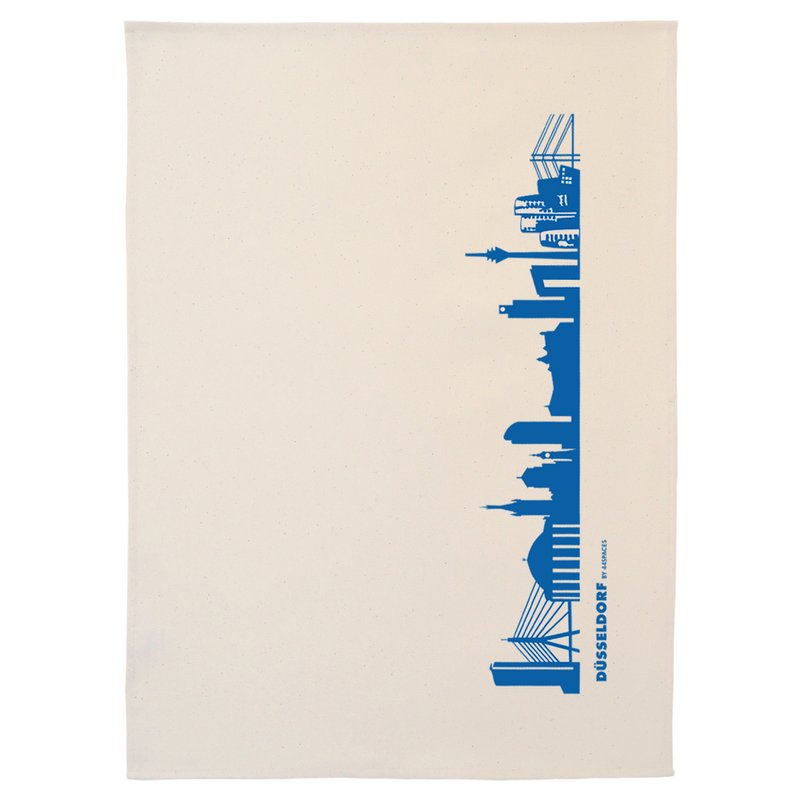 Strofinaccio Dusseldorf | Skyline in rosso blu nero