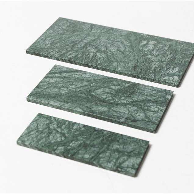 Marble tray rectangle S green 10x25cm