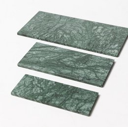 Marble tray rectangle S green 10x25cm