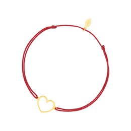 Glücksbändchen GENTLE HEART, 14 K Gelbgold, Beige